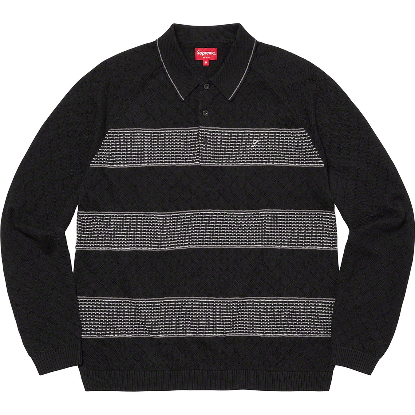 Knit Stripe L/S Polo view 5